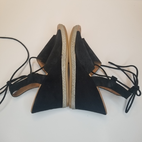 SEYCHELLES Black Whatnot Open Toe Wedge - Picture 4 of 7